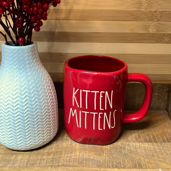Rae Dunn Other - Rae Dunn Red “KITTEN MITTENS” Mug